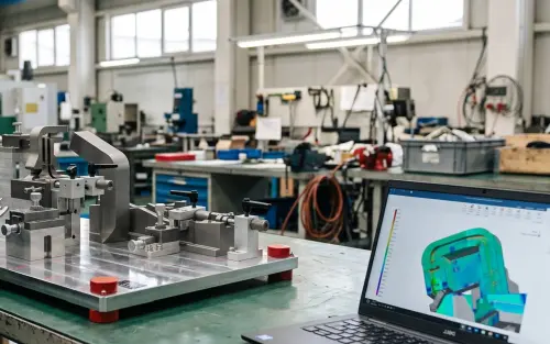 Kontrola geometrie a seřízení výrobních přípravků podle CAD